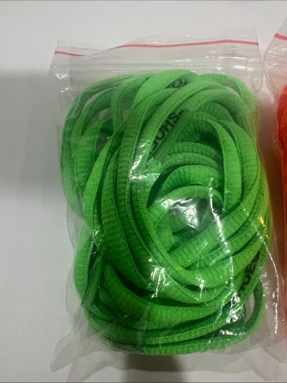 Neon Kids Shoelaces - Green & Orange
